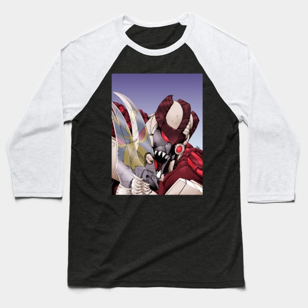 Transformers Dinobot II Baseball T-Shirt by JeffWittyArt